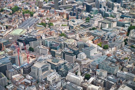 从直升机上看到对伦敦家园的空中观察城市行业生活图片