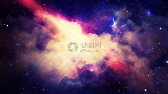 一种轨道深的3D恒星云和宇宙尘气团和深海空间理想的星座为空间科学项目以及任何演示或作为您构成的明亮背景提供由美国航天局提供的这一图片