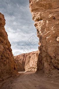 的ValledelaMuerte盐层之间的路径西班牙谷也称为CordilleraSal西班牙盐山脉洛斯弗拉门戈保护区圣佩德罗阿塔图片