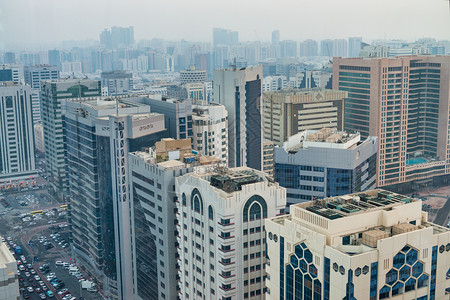 迪拜阿拉伯联合酋长国阿布扎比AlDanah区天际线空中观测图街道建筑学图片