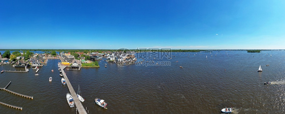 目的地荷兰LoosdrechtsePlassen公司的航空全景天夏图片