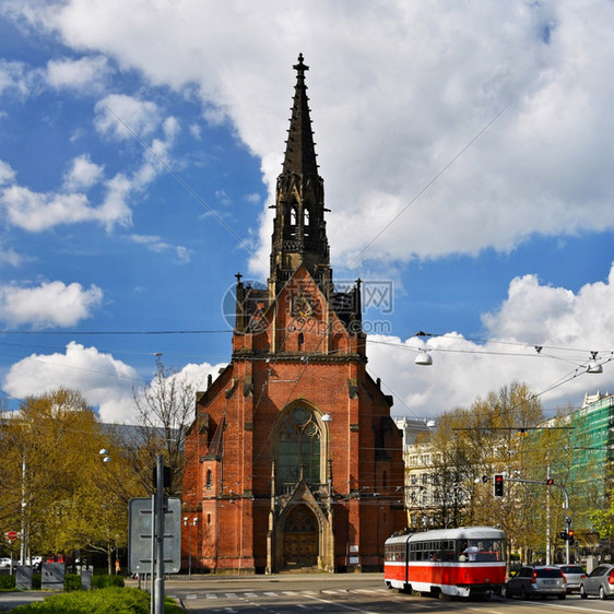 文化JanosComenius捷克红十字福音红堂Brno市捷克欧洲象征横幅图片