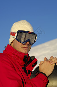 滑雪考察冒险登山者石头冰川孤独岩石冻结顶峰远足探索图片