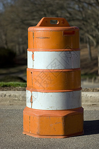 交通堵塞白色冒险施工封锁警报安全道路橙子危险警告图片