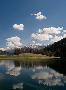 湖泊反射旅行墙纸场景山脉天空顶峰树木风景丘陵蓝色图片