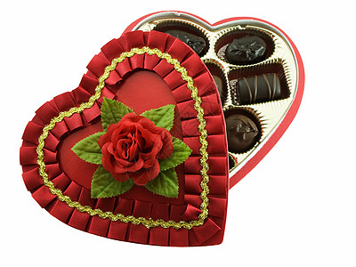 情人夜巧克力盒玫瑰礼物白色浪漫巧克力图片