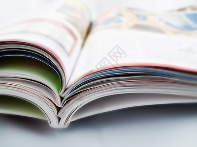 杂志出版白色图书文章阅读商业新闻业打印图片