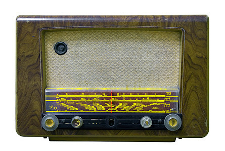 重要无线电台棕色复兴复古胶木风格收音机古董拨号背景图片
