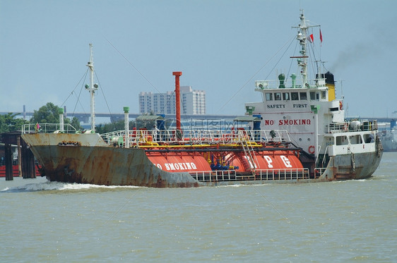 河流上的液化石油气船气体安全油气燃料爆炸性血管警告图片