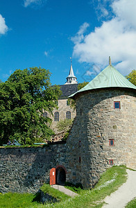 奥斯陆Akershus堡垒建筑学历史性石头城堡建筑图片