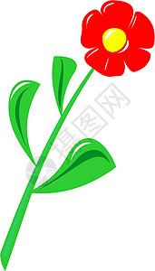 塑胶花插图剧院叶子白色红色花瓣植物绘画图片