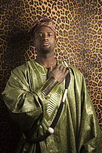 穿非洲服装的人图片