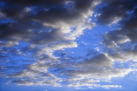 蓝色的天空和云彩水平照片气氛景观图片