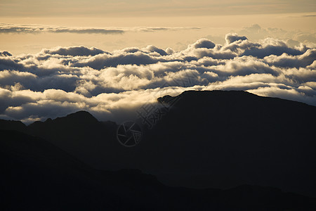 Haleakala上空有云 毛伊岛图片