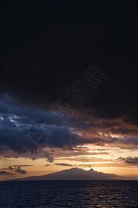 夏威夷毛伊日落热带喜兵卫天空照片海景海洋风景图片