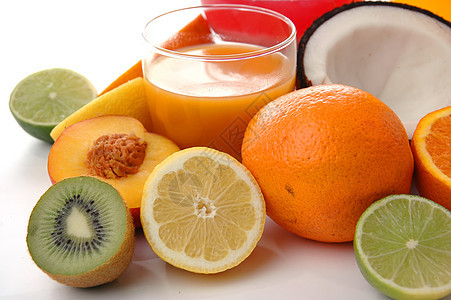 水果果和果汁奇异果盘子饮食玻璃食物薄荷早餐营养生活冷却器图片