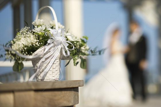 婚礼肖像海岸照片支撑对象马夫选择性花束中年女性新娘图片