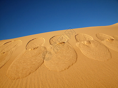 沙丘印刷脚印干旱通道冒险温泉撤退旅行游客时间图片