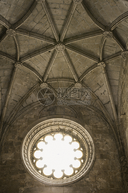耶罗尼莫斯修道院 里斯本世界遗产天花板建筑学拱形窗户照片肋骨假期大教堂风格图片