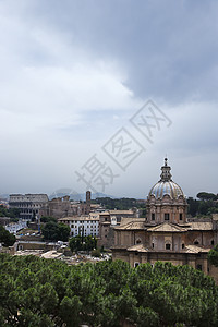 意大利罗马建筑鸟瞰图圆顶照片建筑学旅行假期图片