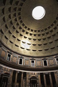 万神座 罗马 意大利照片圆顶旅行窗户建筑学金库天花板建筑假期图片