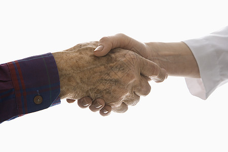 握手成年人水平两个人照片医疗问候语老年人图片