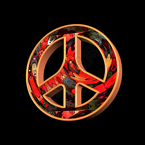 和平和爱的象征音乐核电花朵裁军力量插图吉他节日生态社区图片