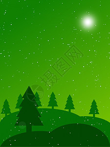 圣诞节风景星星孩子们蜡烛精灵卡片礼物驯鹿雪橇愿望月亮图片