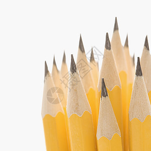 一群尖铅笔教育正方形办公用品办公室工作学校商业用品黄色学习图片