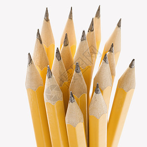 一群尖铅笔用品教育正方形学校学习文具黄色商业办公用品办公室图片