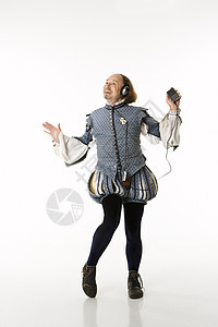 莎士比亚用耳机跳舞图片