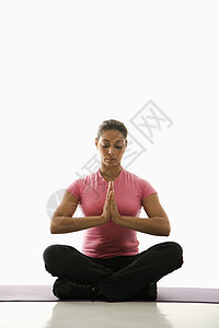 妇女练瑜伽女士中年双腿女性运动服照片姿势身体素质沉思中年人图片