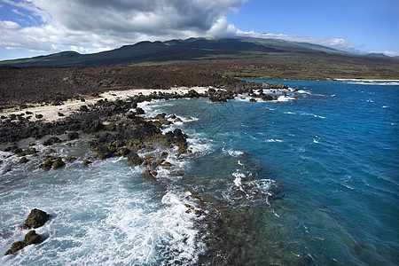 毛伊海岸线风景海景支撑地貌熔岩天线波浪火山旅游海岸图片