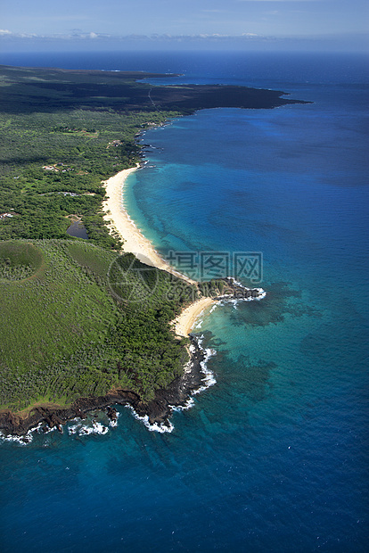 夏威夷海滩支撑海岸线悬崖风景火山视图地貌旅行天线海洋图片