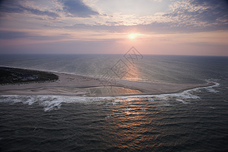 一系列的浅滩太阳海景海岸线日落天空地平线海洋海滩支撑海岸图片