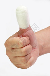 条幅保健药品宏观伤口拇指治疗病态痛苦白色急救图片