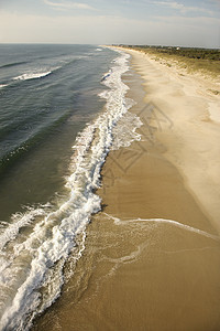 海浪在海滩上坠落鸟瞰图自然界高角度支撑照片海洋海景风景图片