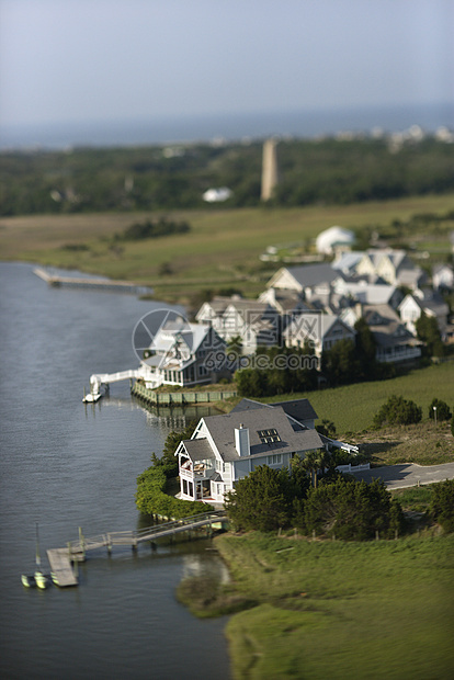 沿海家园码头村庄支撑照片建筑水路鸟瞰图建筑物社区高角度图片