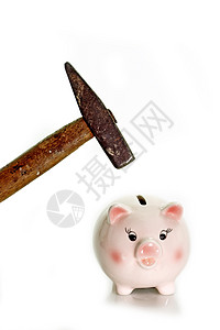 猪猪银行工具保留硬币担忧粉碎财务破坏贮存费用债务图片