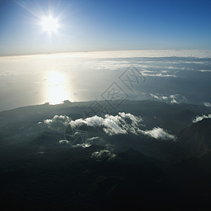 毛伊航空正方形假期山脉海岸风景视图沿海旅游自然界天线图片