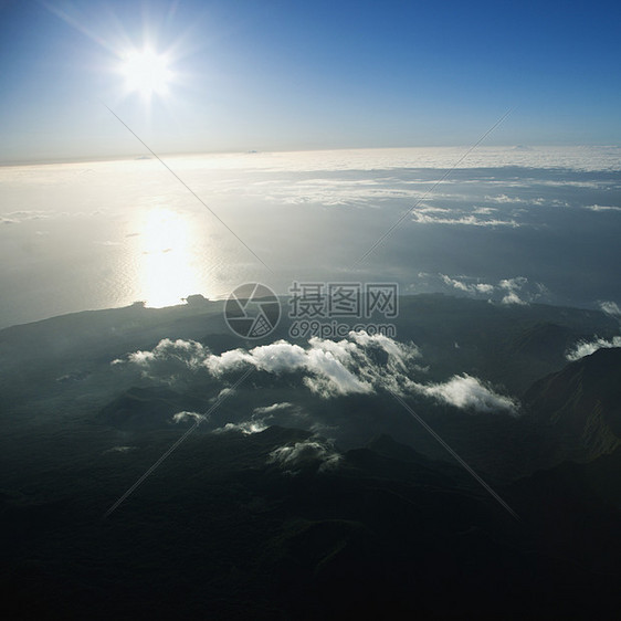 毛伊航空正方形假期山脉海岸风景视图沿海旅游自然界天线图片