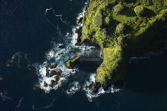 毛伊海岸线天线照片旅行视图假期风景水平悬崖海景海洋图片