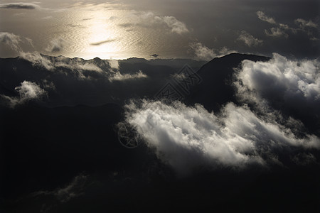 毛伊航空反射水平旅行沿海山脉假期旅游自然界海洋视图图片