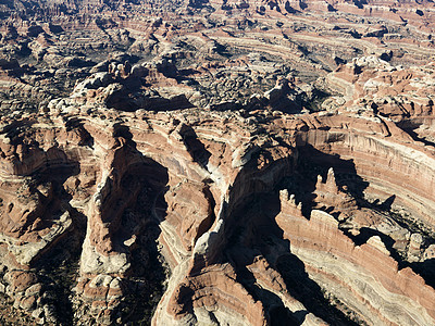 犹他峡谷风景自然界岩层鸟瞰图地层砂岩岩石照片崎岖水平图片