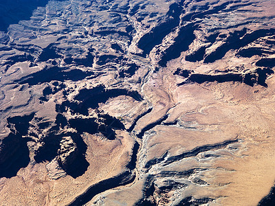 犹他峡谷崎岖照片水平岩石地层砂岩天线风景岩层鸟瞰图图片