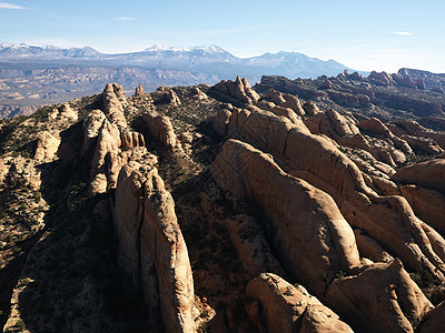 犹他州岩层岩石天线水平崎岖风景砂岩鸟瞰图地层照片地貌图片
