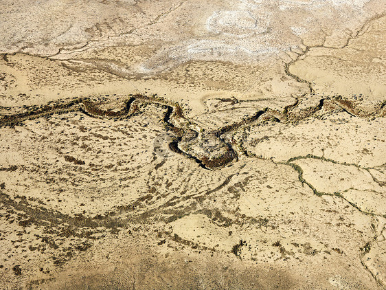 沙漠和干河天线视图风景河床照片水平图片