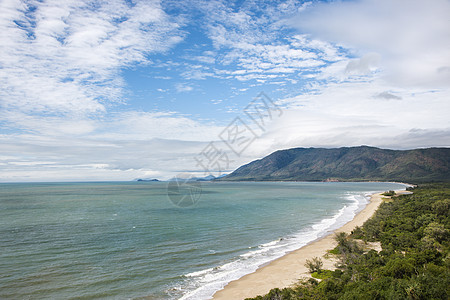 昆士兰风景海岸水平旅行照片海洋山脉海景海岸线假期自然界旅游图片