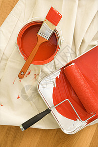 油漆用品绘画补给品滚筒视图画笔家装地面静物装修角度图片