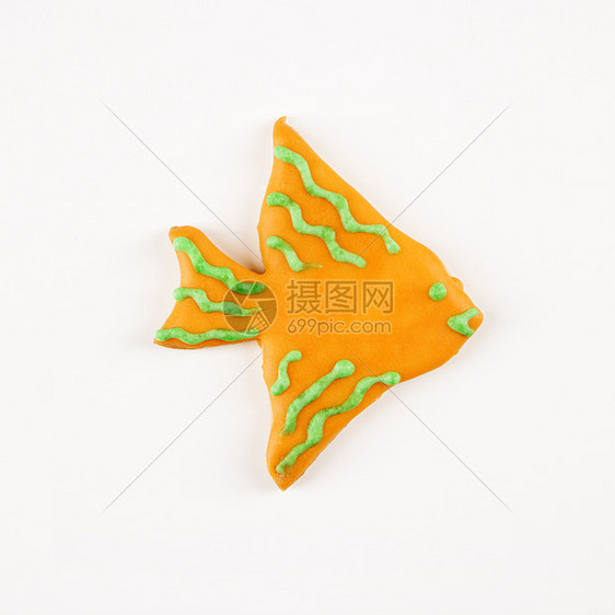 鱼糖饼干对象正方形食物装饰糖果管道图片